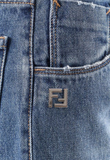 Fendi FF Logo Straight-Leg Jeans Blue FLP285AS02_F0RBB