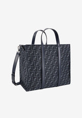 Fendi FF Jacquard Top Handle Bag Blue 7VA390AG0M_F1O97