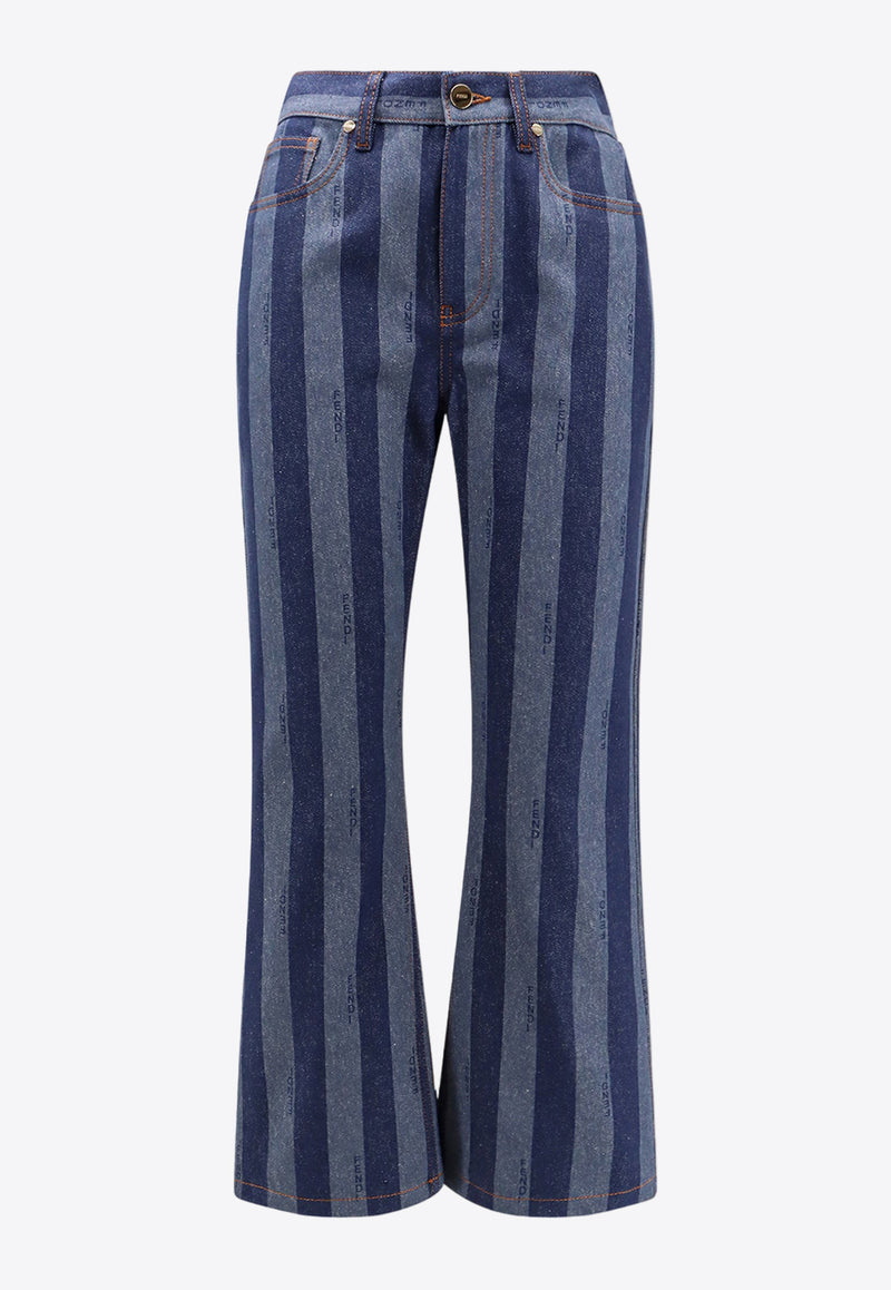 Fendi Pequin Stripes Straight Jeans Blue FLP837AS8J_F0QB0