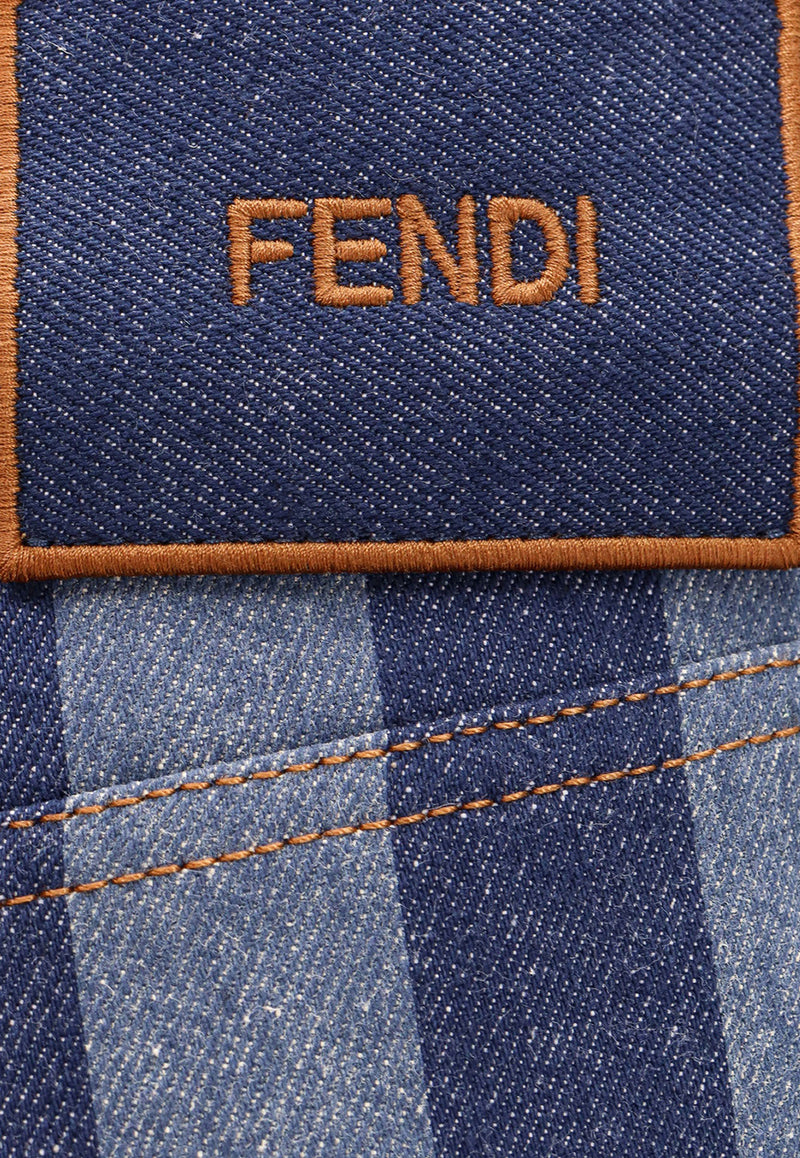 Fendi Pequin Stripes Straight Jeans Blue FLP837AS8J_F0QB0