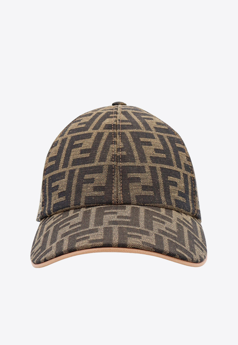 Fendi FF Jacquard Baseball Cap Brown FXQ379ALSG_F0QE1