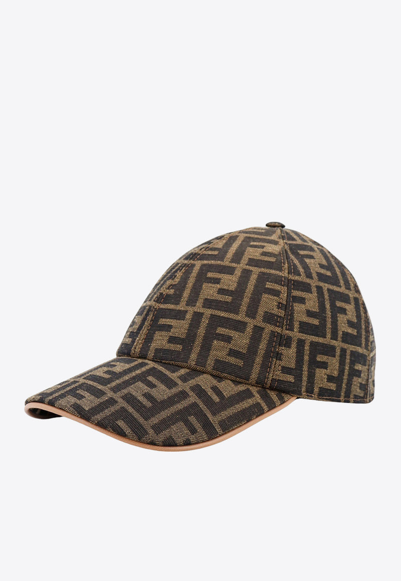 Fendi FF Jacquard Baseball Cap Brown FXQ379ALSG_F0QE1