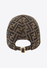 Fendi FF Jacquard Baseball Cap Brown FXQ379ALSG_F0QE1