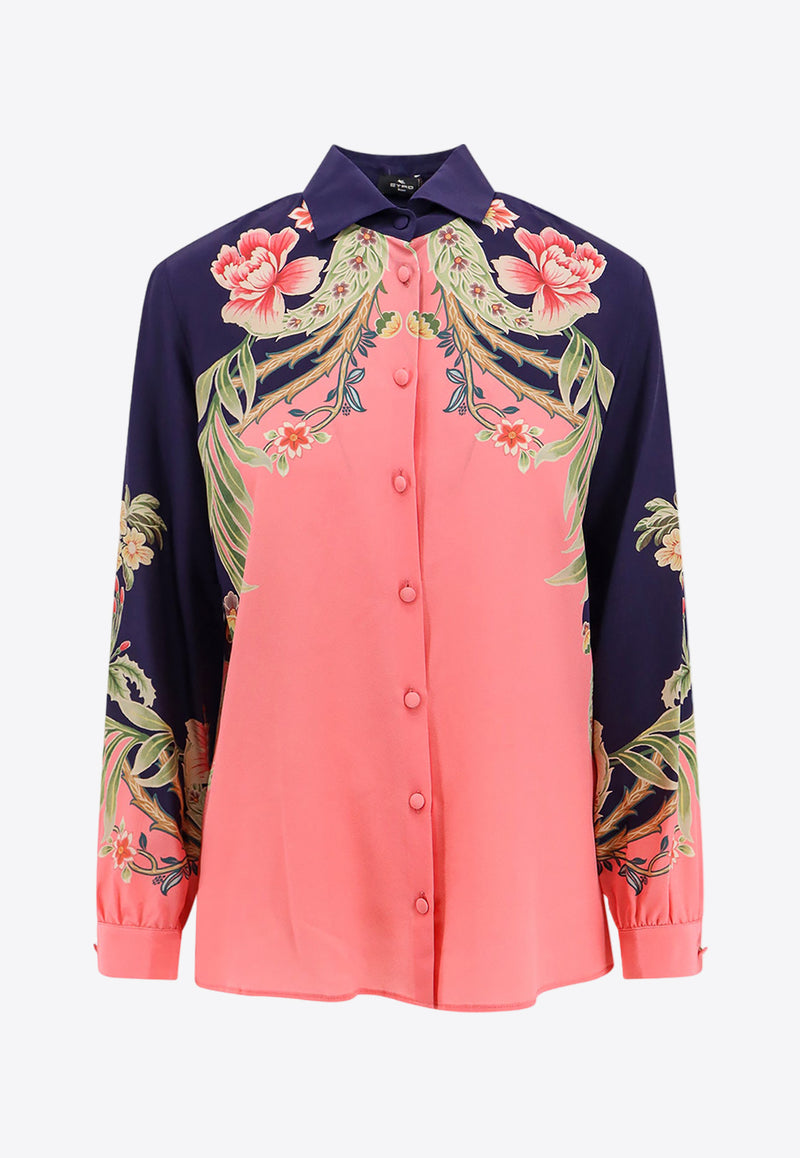 Etro Long-Sleeved Printed Silk Shirt Multicolor WRIA0019AK413_X0883