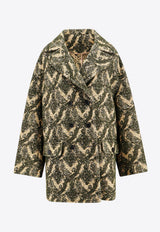 Etro Double-Breasted Bouclé Jacquard Coat Yellow WRBA002899TJD65_S9841