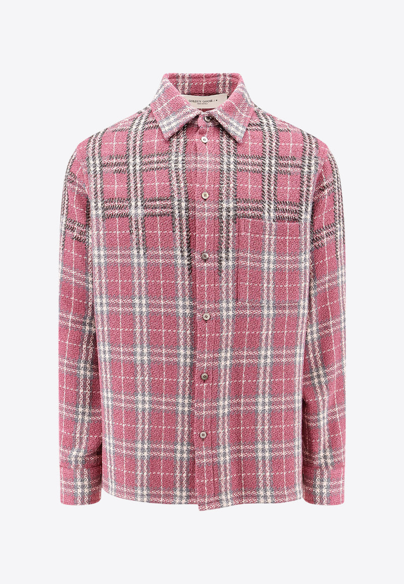 Golden Goose DB Plaid Check Long-Sleeved Shirt Pink GMP02035P001666_40476