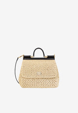 Dolce 
Gabbana Large Sicily Raffia Top Handle Bag Beige BB6002A2Y84_8S193