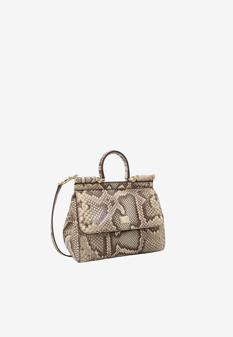 Dolce 
Gabbana Medium Sicily Python Skin Handbag BB6003A2111_80200