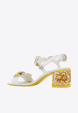 Dolce 
Gabbana Keira 60 Embellished Sandals in Patent Leather White CR1733AT848_8V135