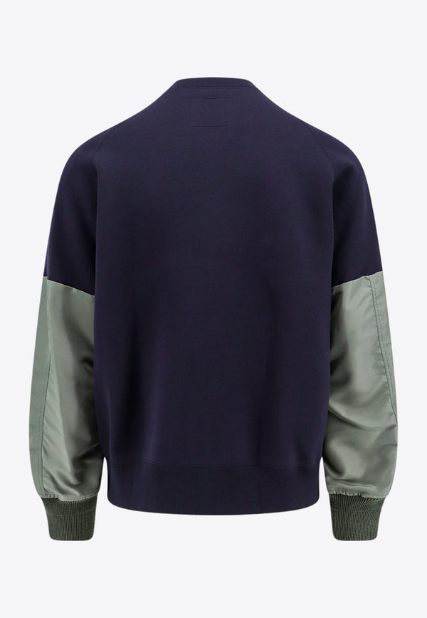 Sacai Basic Paneled Sweatshirt Blue 2403456M_263