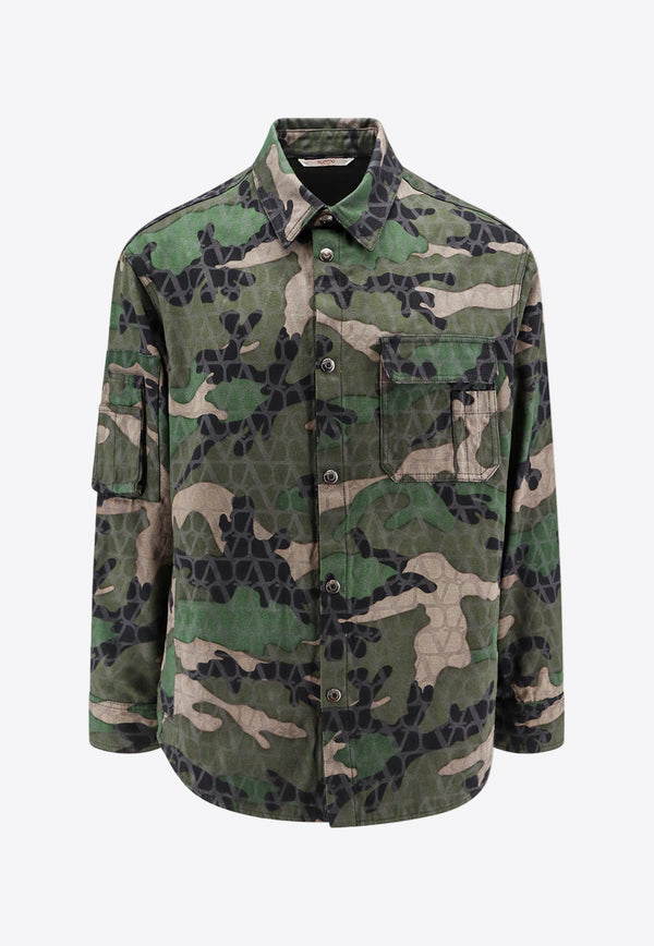 Valentino Toile Iconographe Camouflage Jacket Green 5V3CIA07AA5_WUH