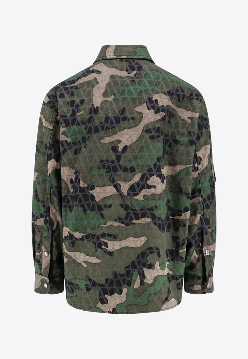 Valentino Toile Iconographe Camouflage Jacket Green 5V3CIA07AA5_WUH