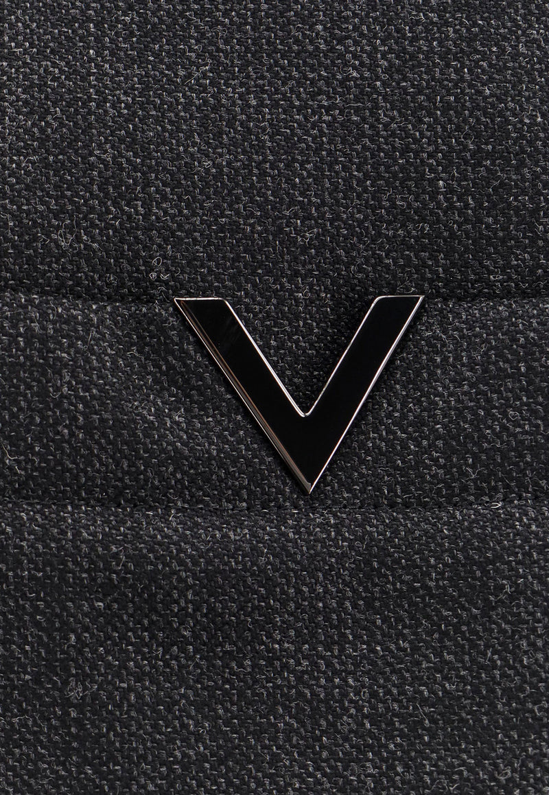 Valentino V Detail Padded Wool Shirt Gray 5V3CIO068JB_372