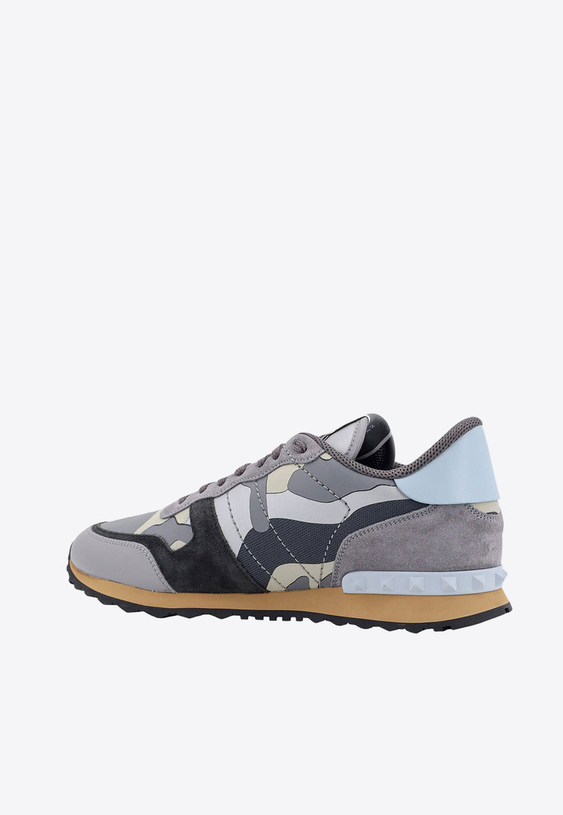 Valentino Rockrunner Camouflage Low-Top Sneakers Gray 5Y2S0723MQV_ZBN