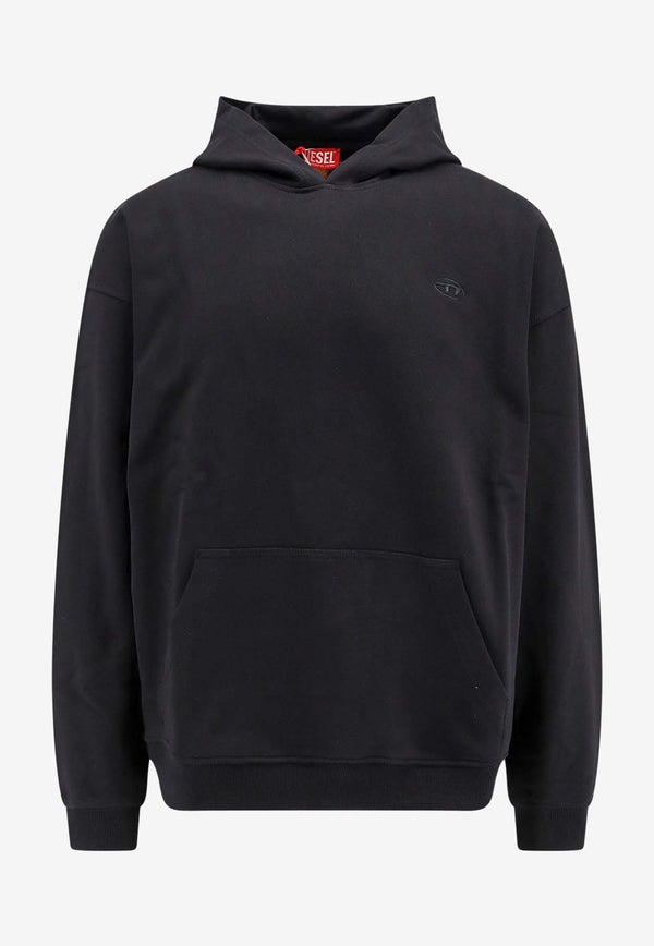 Diesel S-Boxt Bleached Logo Hooded Sweatshirt Black A152590PJAX_9XX