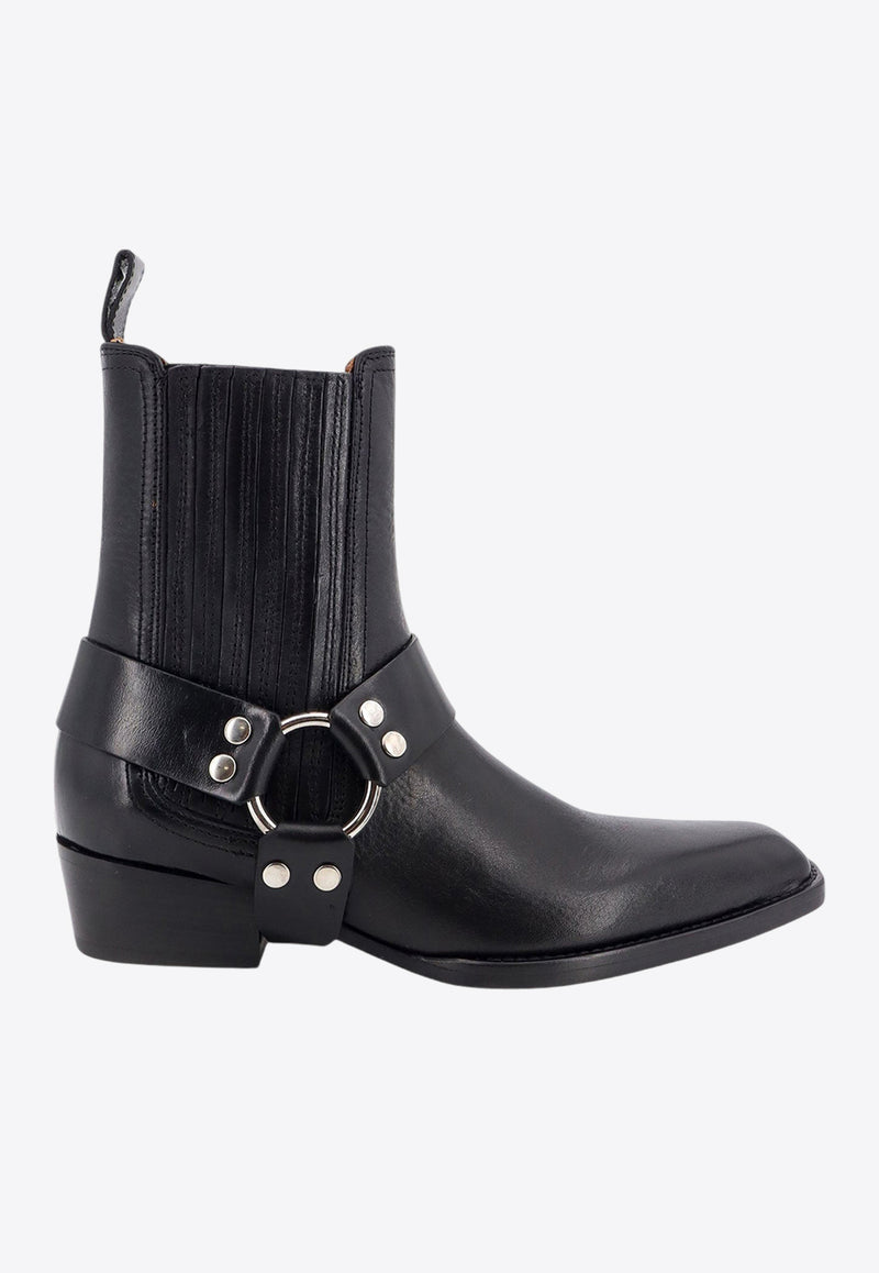 Paris Texas Helena Leather Ankle Boots Black PX1378XSVCL_BLACK