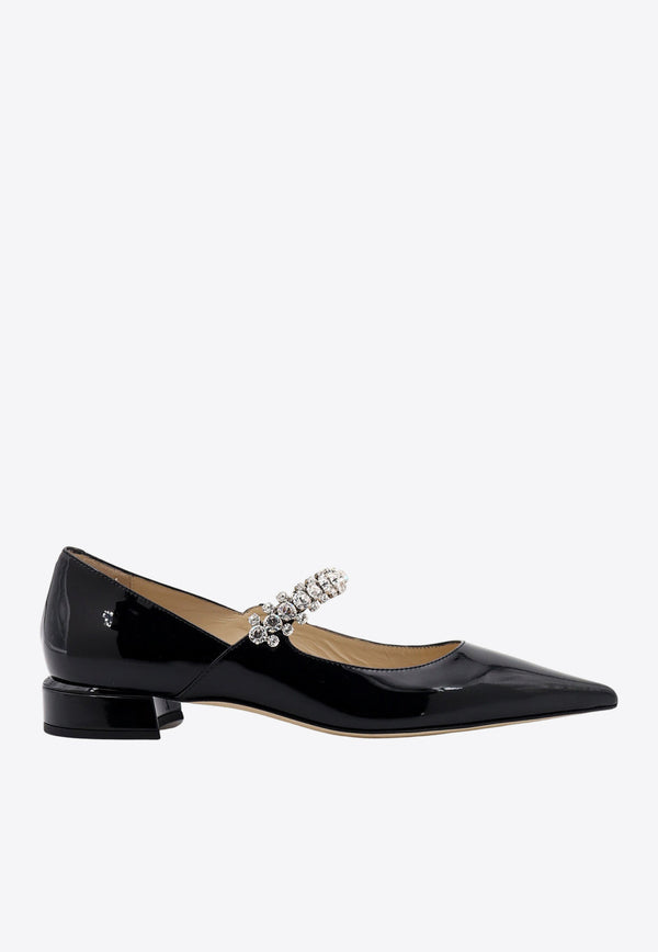 Jimmy Choo Bing Crystal Embellished Pointed-Toe Flats Black BING_BLACK