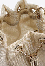 Jimmy Choo Bon Bon Metallic Mesh Bucket Bag Champagne BONBONWGJ_CHAMPAGNE