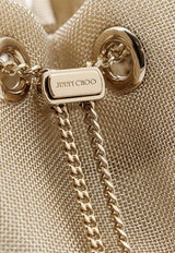 Jimmy Choo Bon Bon Metallic Mesh Bucket Bag Champagne BONBONWGJ_CHAMPAGNE