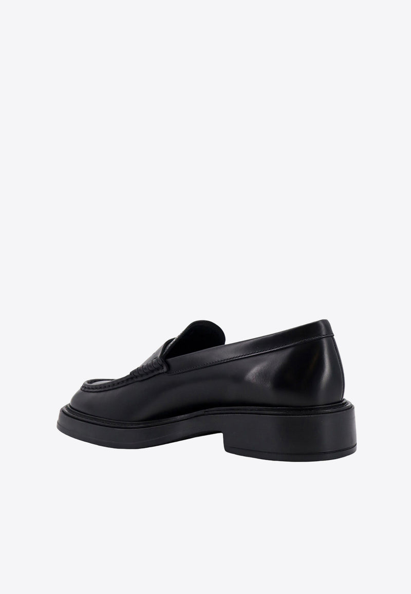 Tod
s Logo Leather Loafers Black XXM61K0AI40LYG_B999