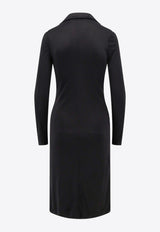 Versace Medusa 
95 Midi Wrap Dress
 Black 10164121A10183_1B000