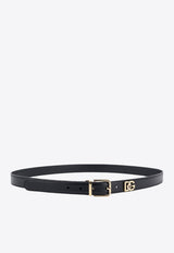 Dolce 
Gabbana DG Logo Leather Belt Black BE1351AQ420_80999