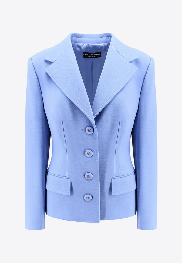 Dolce 
Gabbana Single-Breasted Wool Blazer Blue F27ADTFU2L8_F3981