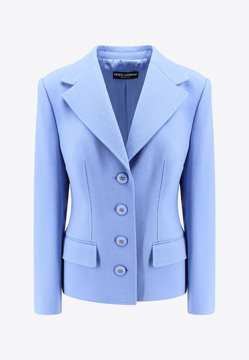 Dolce 
Gabbana Single-Breasted Wool Blazer Blue F27ADTFU2L8_F3981