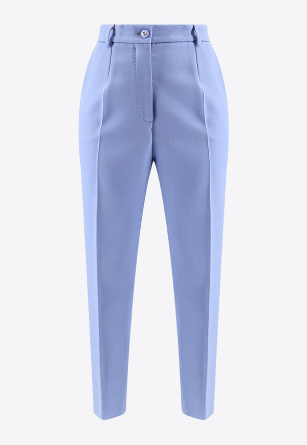 Dolce 
Gabbana Tailored High-Waist Wool Pants Light Blue FTAM2TFU2L8_F3981