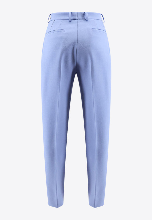 Dolce 
Gabbana Tailored High-Waist Wool Pants Light Blue FTAM2TFU2L8_F3981