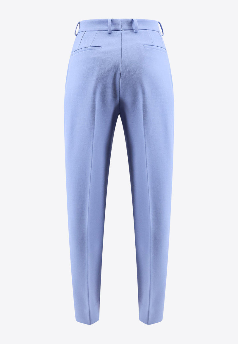 Dolce 
Gabbana Tailored High-Waist Wool Pants Light Blue FTAM2TFU2L8_F3981