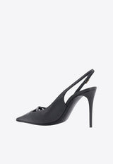 Dolce 
Gabbana 90 Leather Slingback Pumps Black CG0823A1953_80999