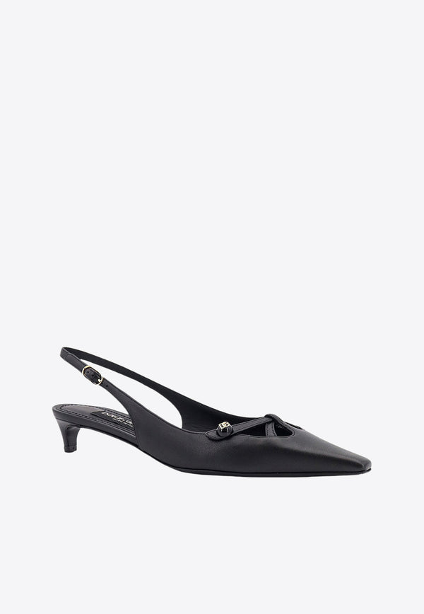 Dolce 
Gabbana 30 Leather Slingback Pumps Black CG0811A1953_80999