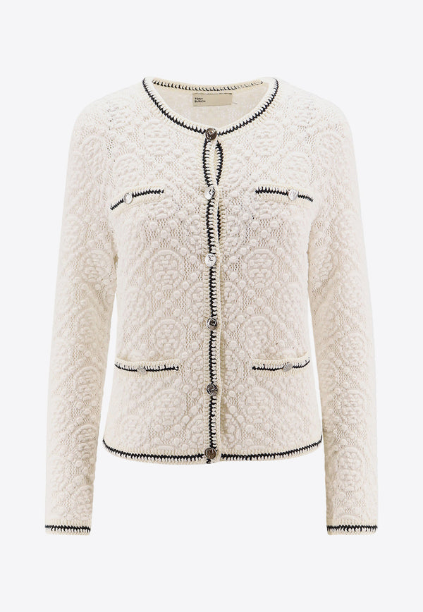 Tory Burch Kendra Lace Cardigan White 160634_100