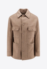 Loro Piana Darcy Wool Overshirt Beige FAO3108_H06H