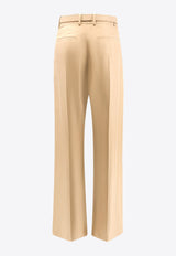 Loro Piana Edward Tailored Silk Pants Beige FAO6277_D0N3