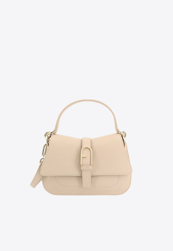 Furla Mini Flow Leather Top Handle Bag Beige WB01032BX2045_AVENA