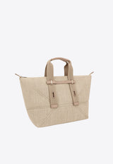 Furla Giove Canvas Tote Bag Beige WB01198BX3015_NATURALE