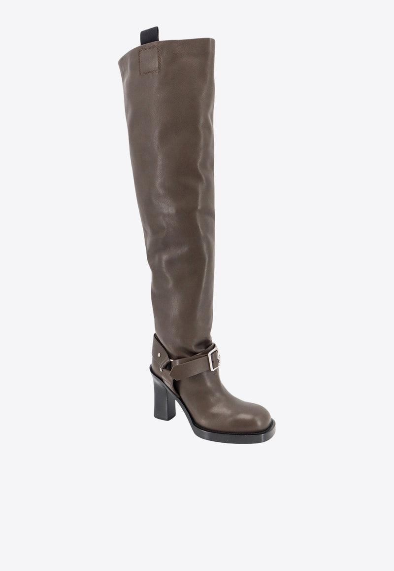 Burberry 85 Soft Stirrup Over-the-Knee Boots Brown 8092027_C1170