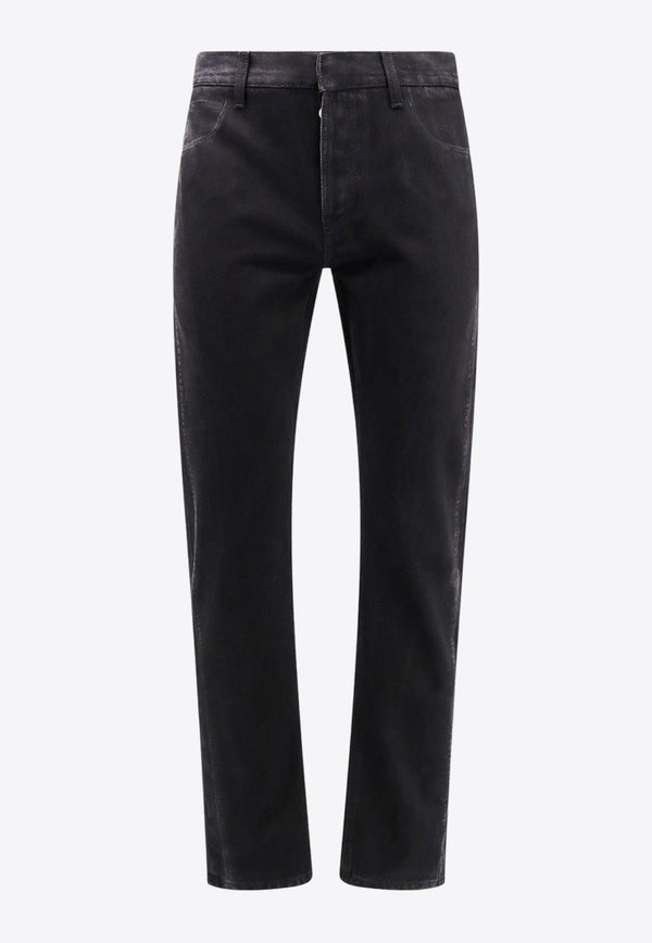 Alexander McQueen Ghostwash Straight-Leg Jeans Black 794090QTABK_1000