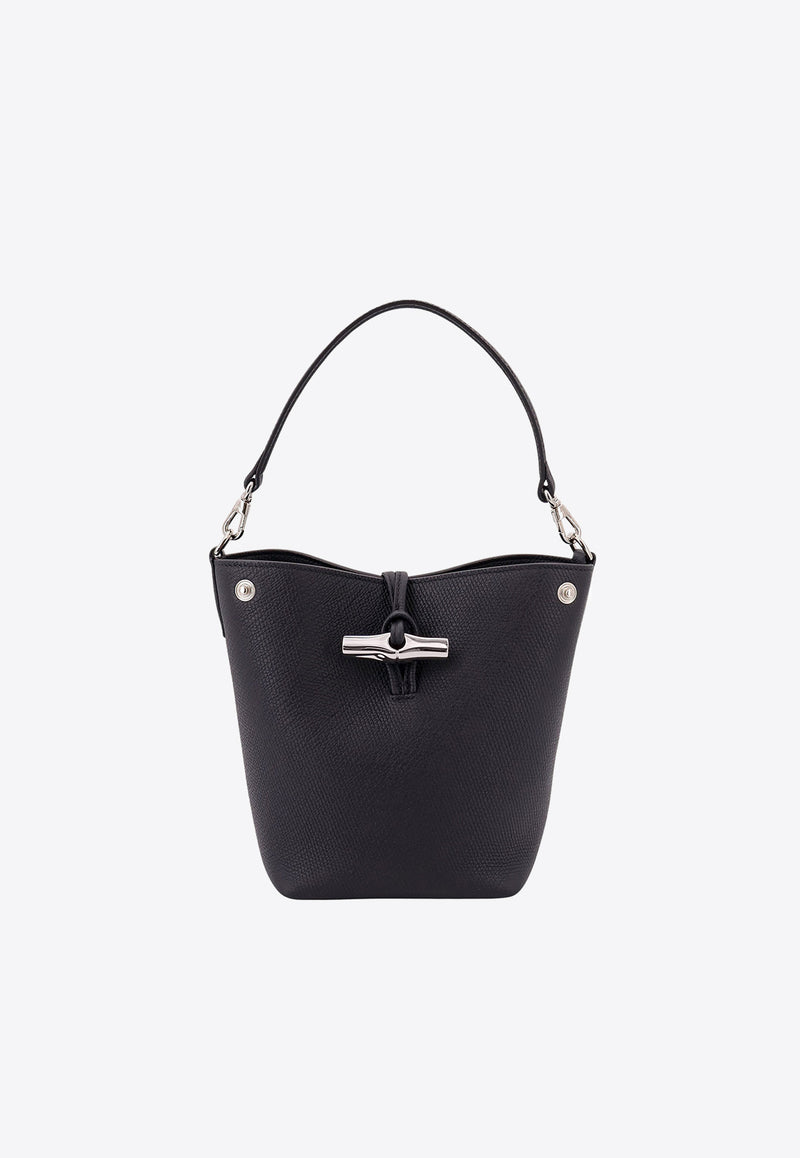 Longchamp Paris XS Le Roseau Leather Bucket Bag Black 10279HFP_001