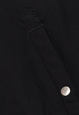 Burberry EKD Embroidered Zip-Up Bomber Jacket Black 8093412_A1189