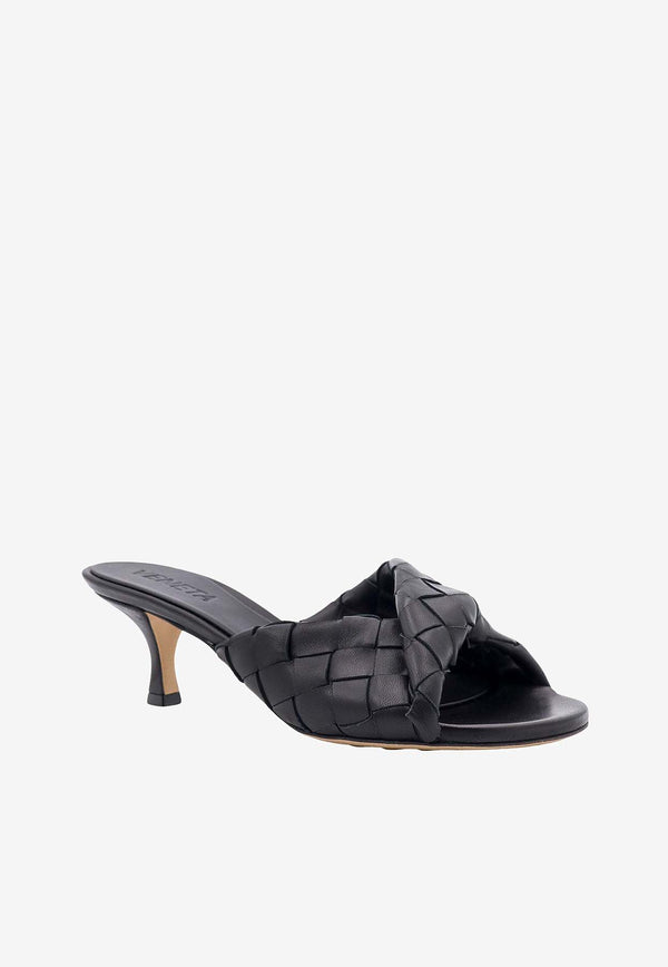 Bottega Veneta Blink 50 Intrecciato Leather Mules Black 796464V2ED0_1000