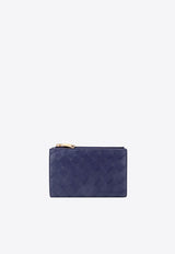 Bottega Veneta Intrecciato Weave Leather Wallet Blue 749940VCPP2_4528