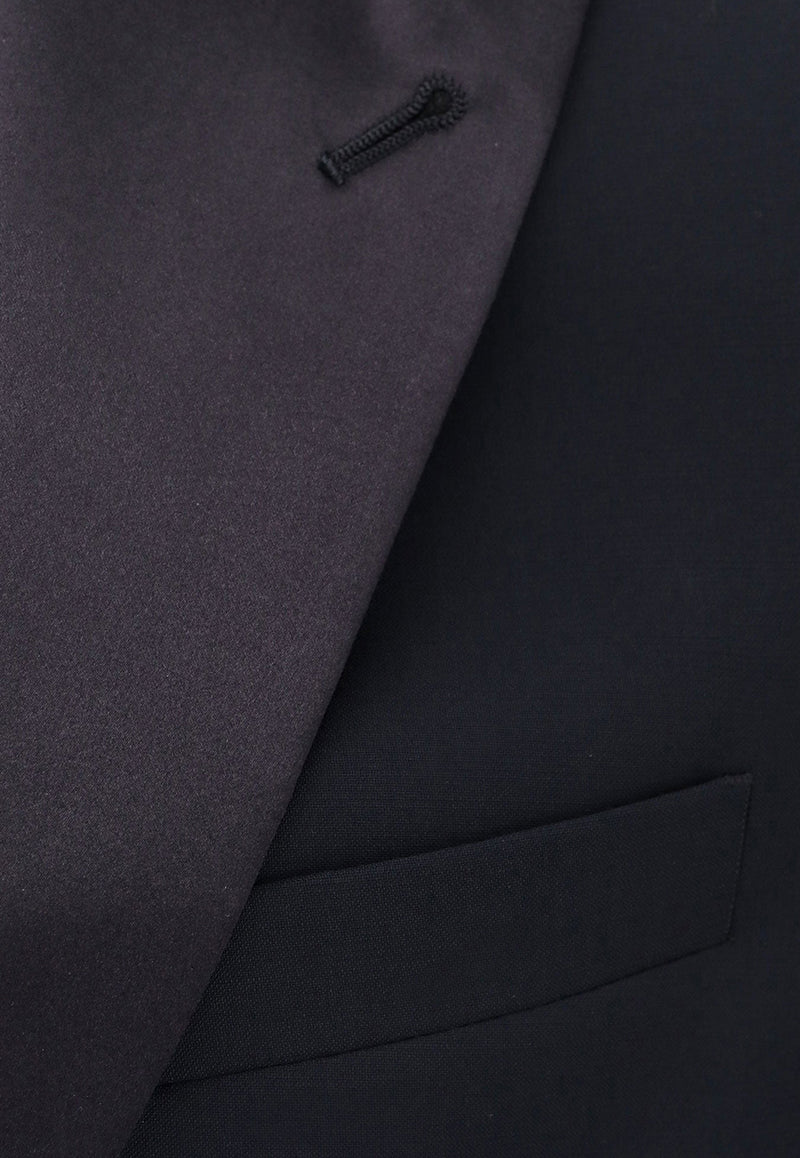 Giorgio Armani Single-Breasted Wool Tuxedo Suit Blue 2CGAS01MT00FM_UBUV