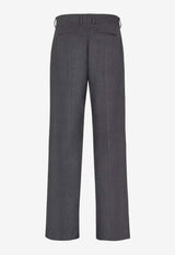 Fendi Straight-Leg Tailored Pants Gray FB1020ASCA_F0UU0