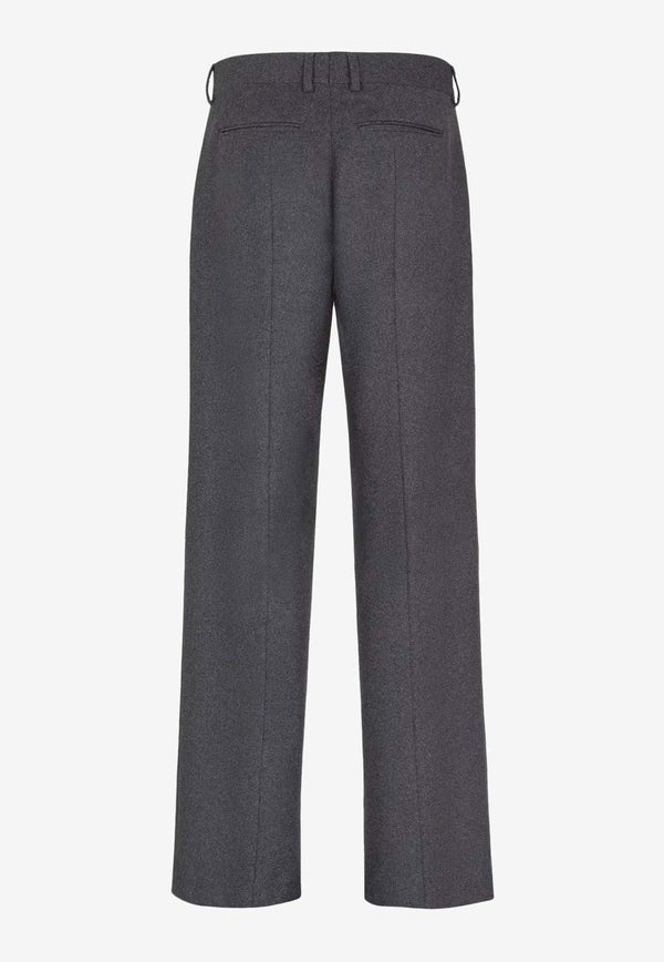 Fendi Straight-Leg Tailored Pants Gray FB1020ASCA_F0UU0