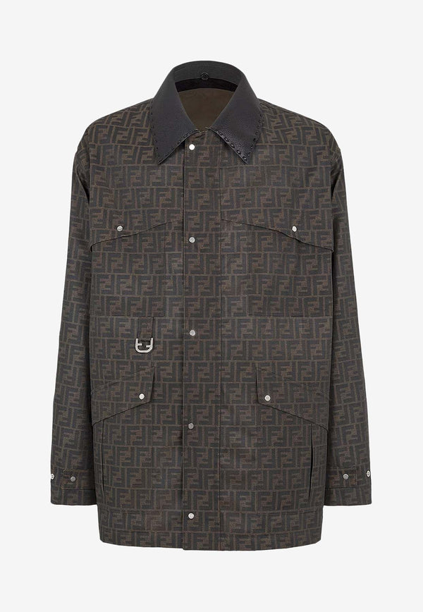 Fendi FF Monogram Overshirt Brown FW1329ASCK_F1440