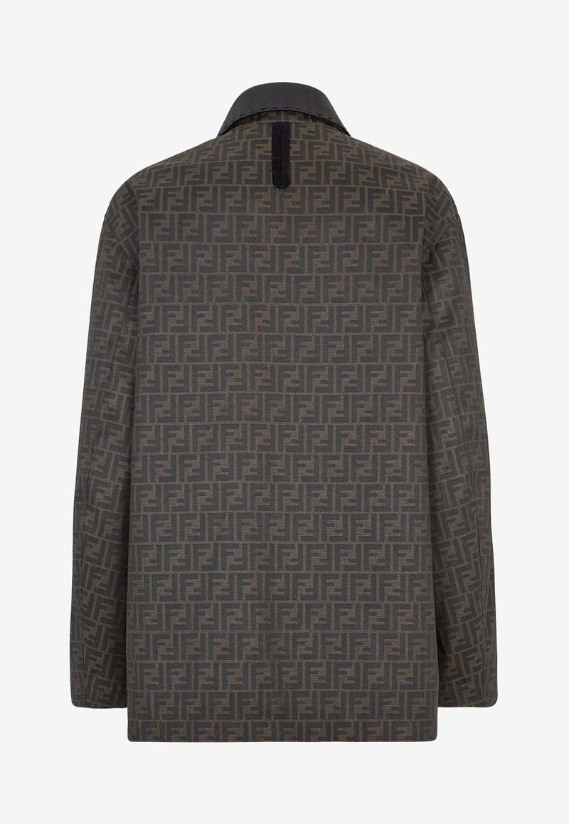 Fendi FF Monogram Overshirt Brown FW1329ASCK_F1440