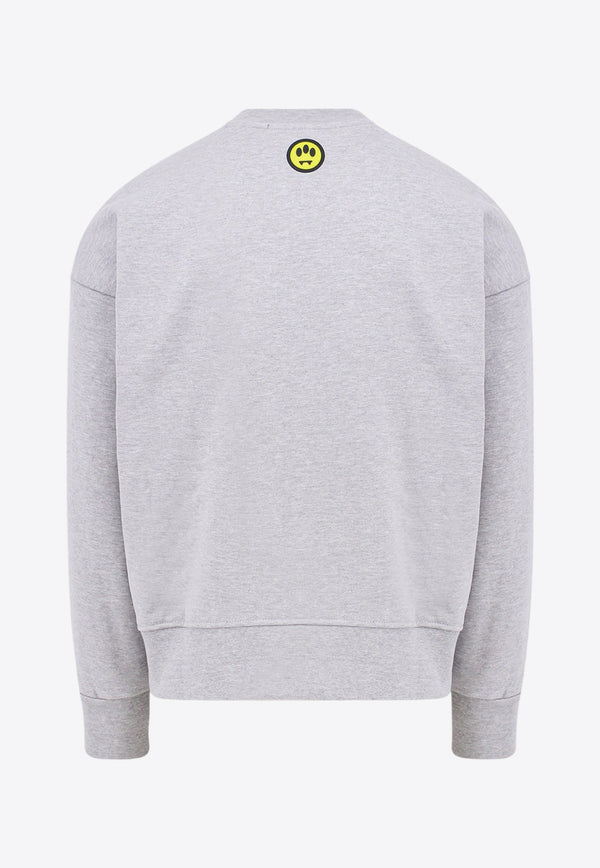 Barrow Logo Print Crewneck Sweatshirt Gray F4BWUASW133_107